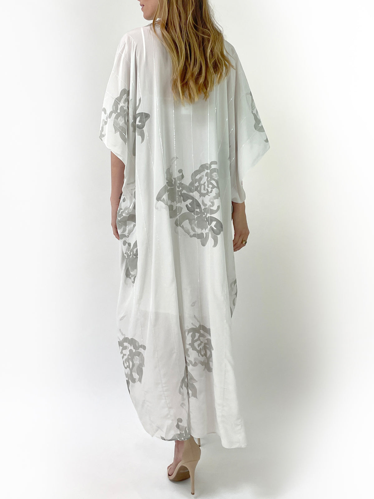 Avery Silk Caftan | Stone