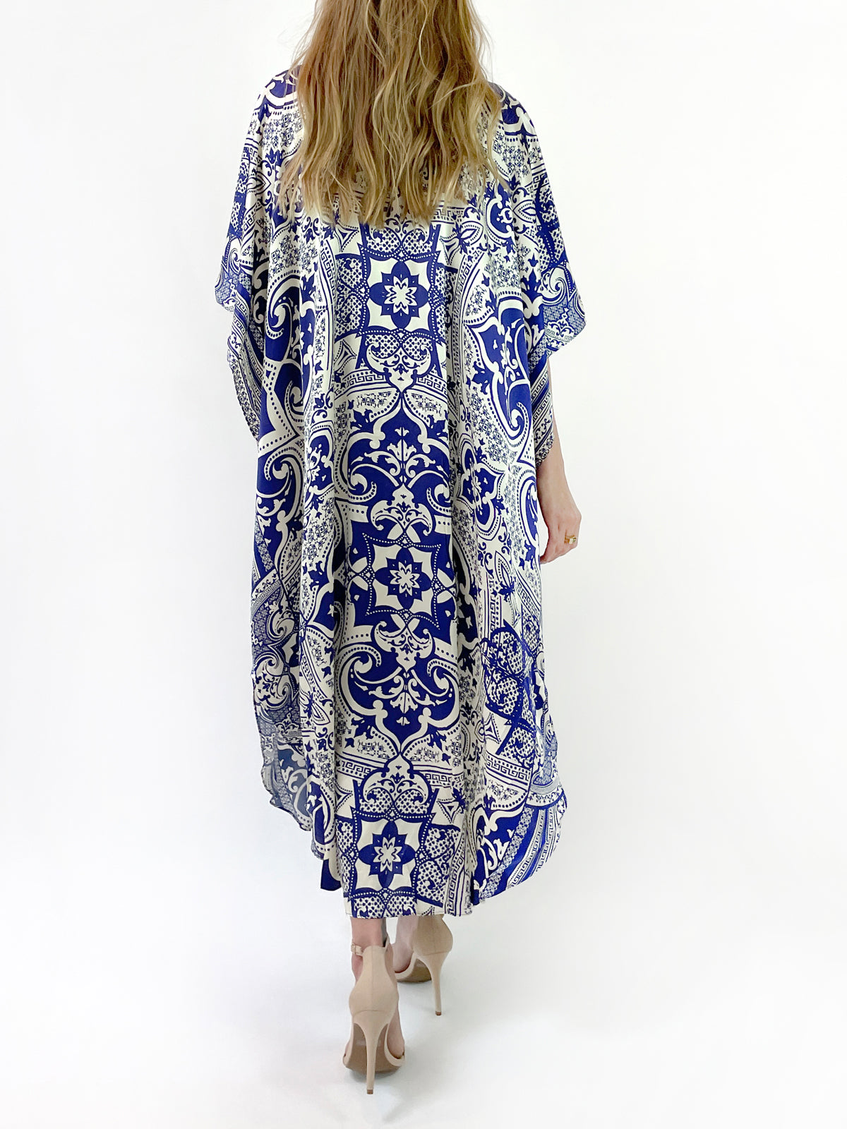 Mila Silk Caftan | Blue