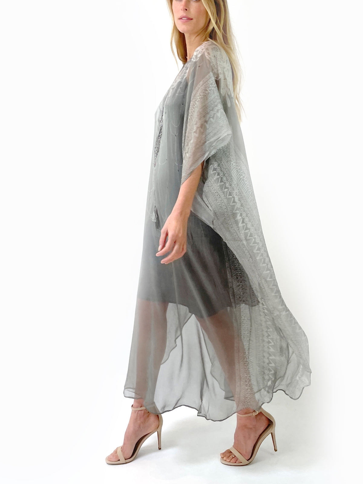 Penelope Silk Dress | Grey