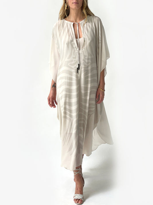 Hayden Silk Caftan |Taupe