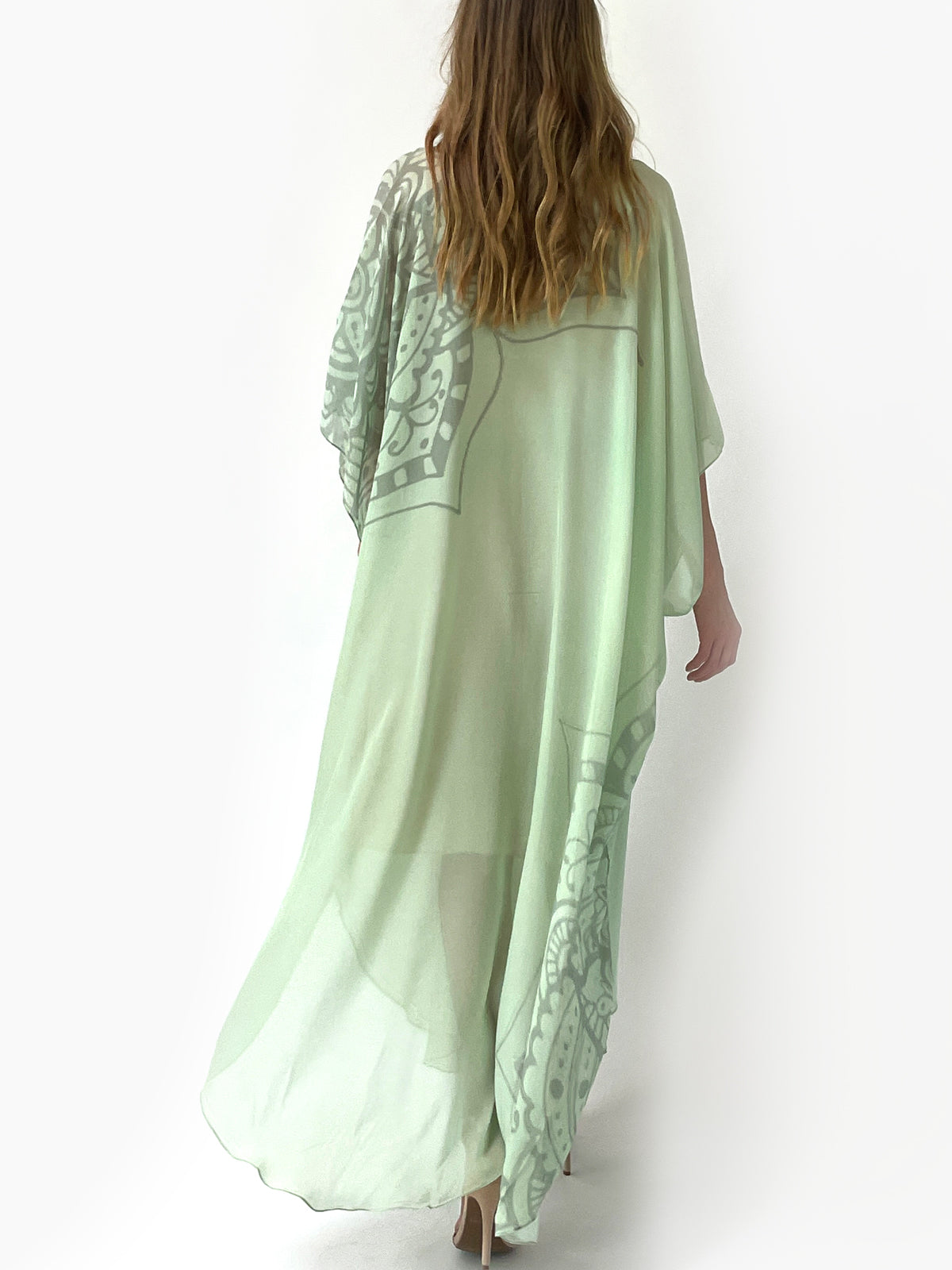 Mandala Silk Caftan  | Jade