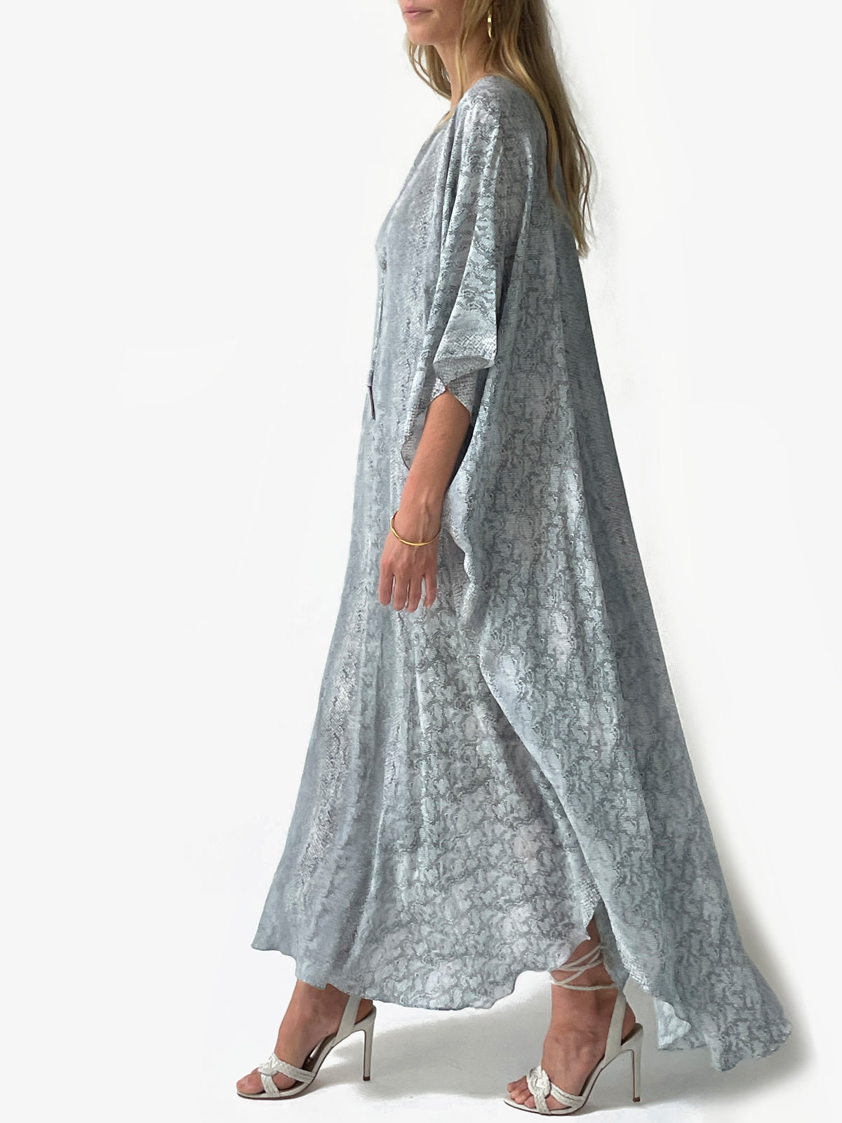 Tessa Silk Caftan | Sea Foam