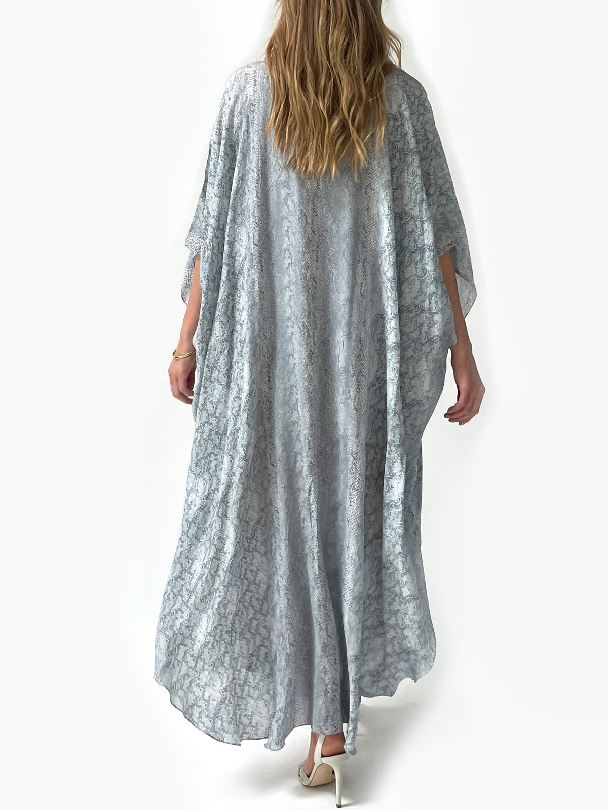 Tessa Silk Caftan | Sea Foam