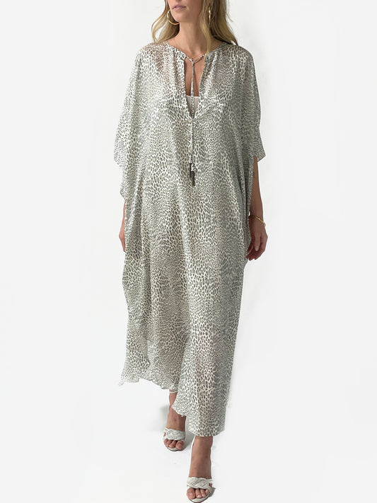 Aria Silk Caftan | Natural