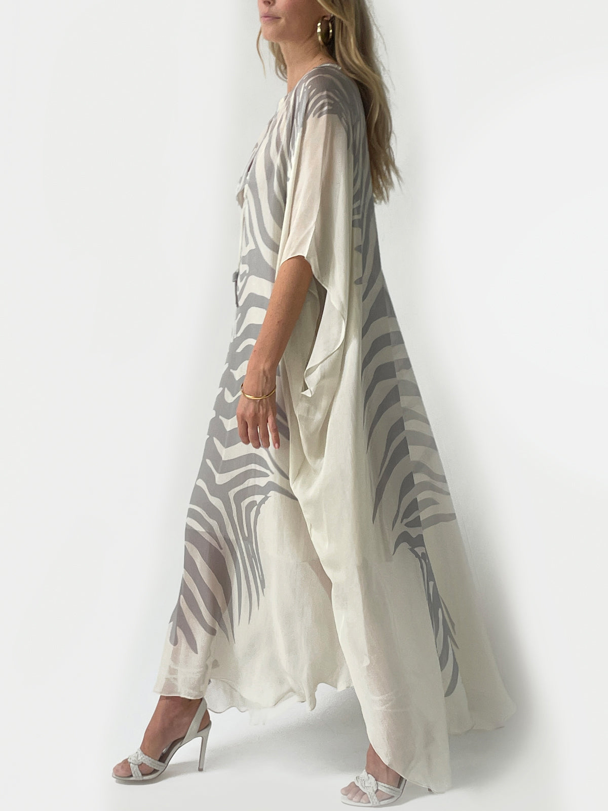 Hayden Silk Caftan | Grey