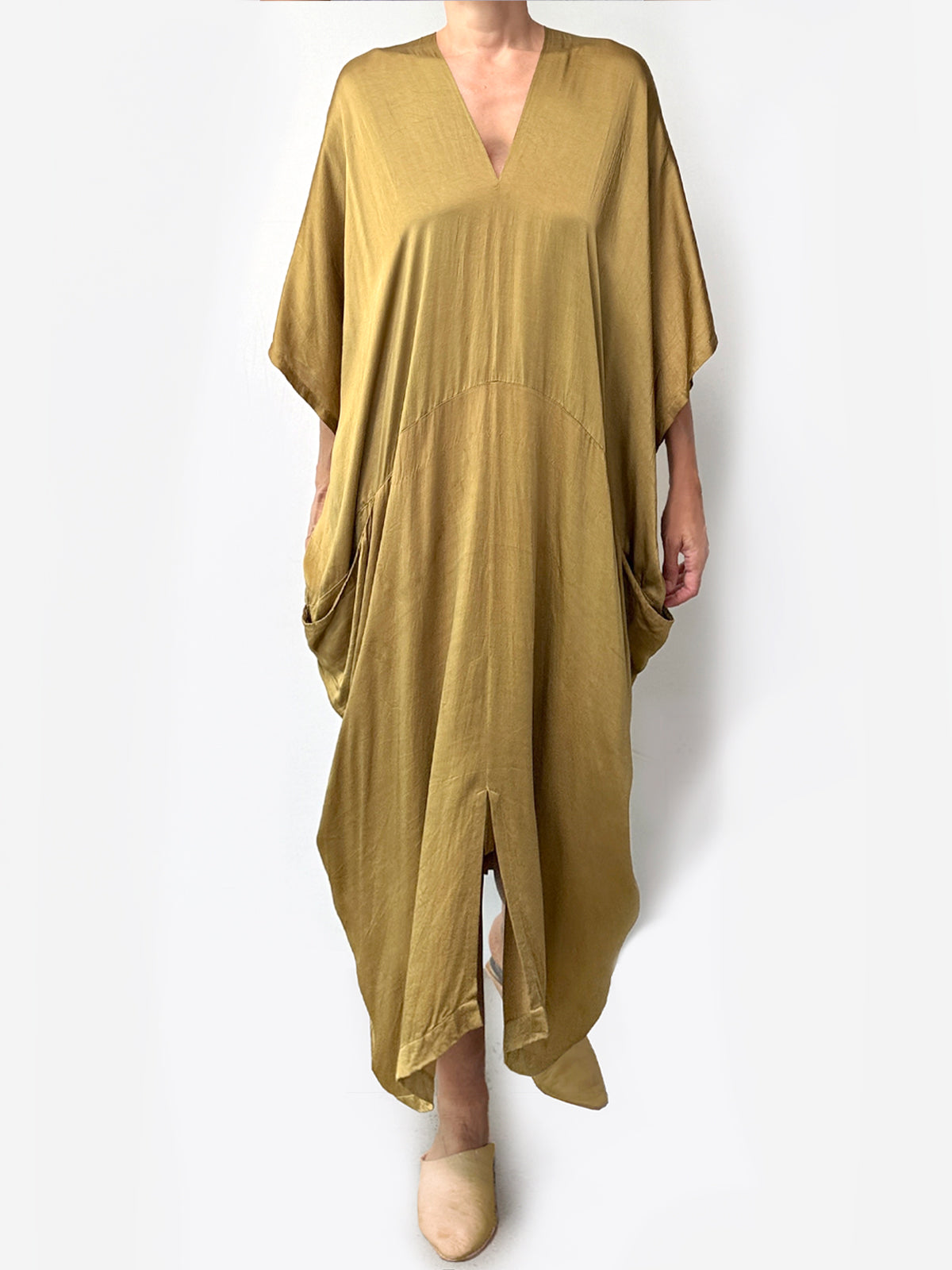 Rae Rayon Viscose Caftan | Artichoke